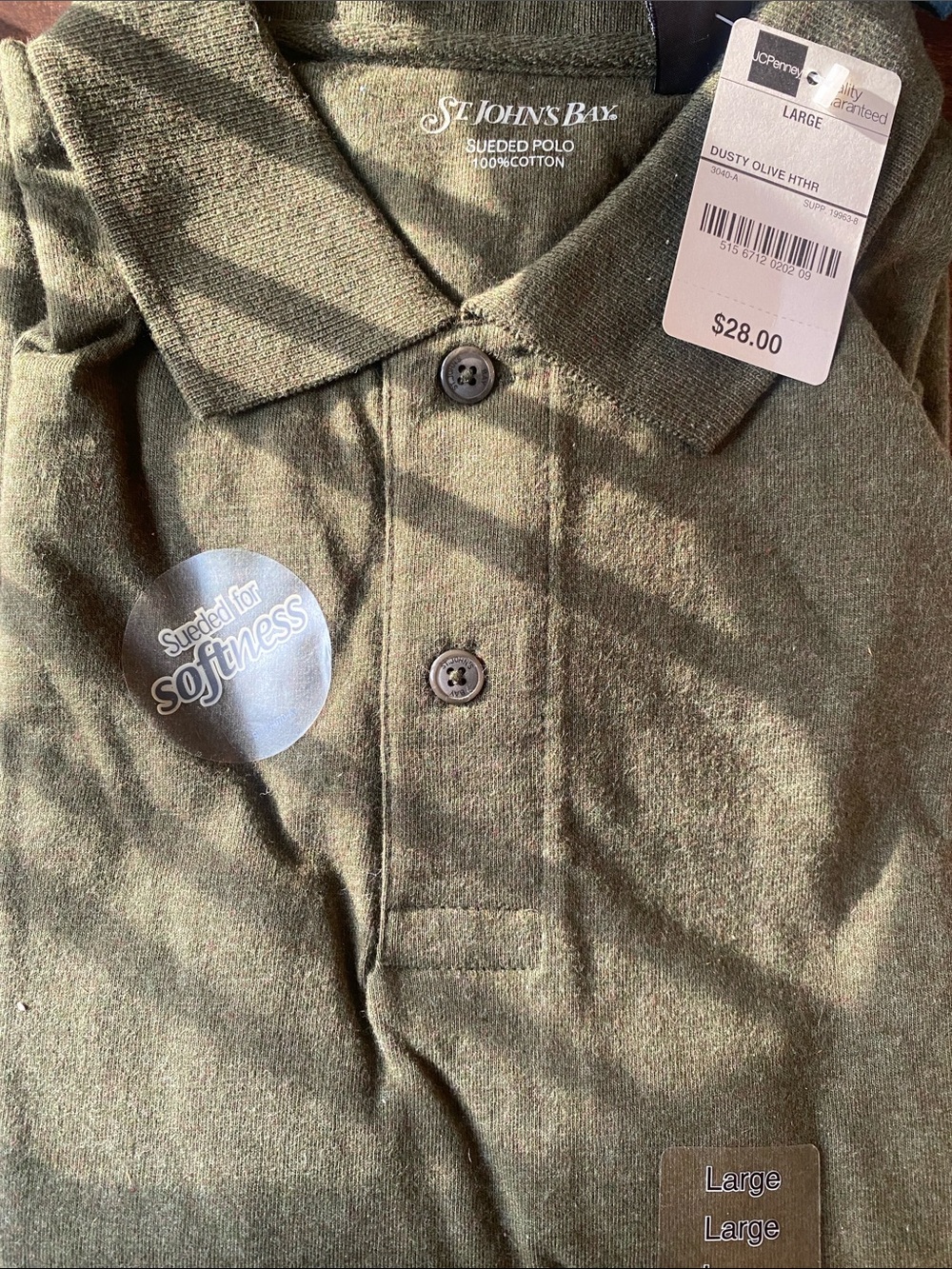 St. John's Bay Kids Olive Green Sueded Polo Jacket